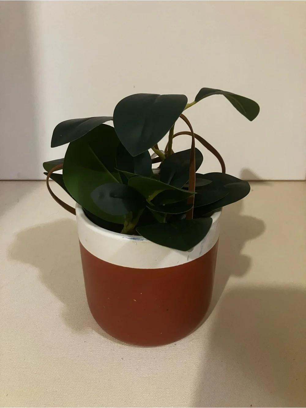 Set of 2 Terracotta & White Hanging Planter Pair - Modern Home Accents